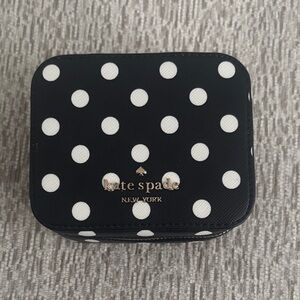 Kate Spade Black Travel Jewelry Case with White Dots